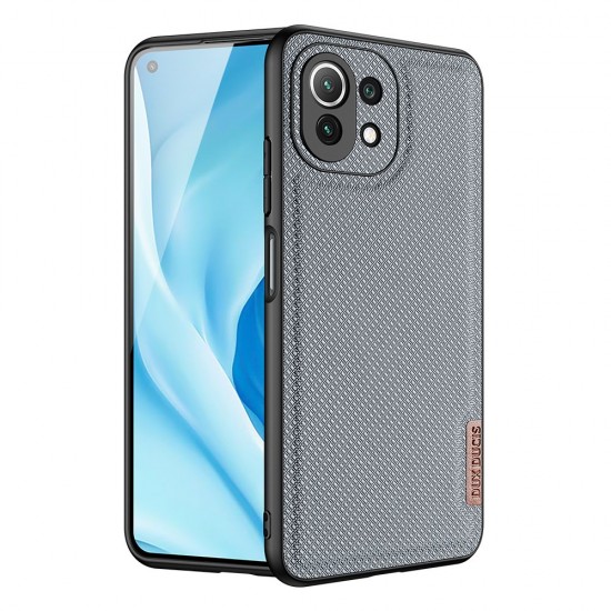 Dux Ducis Fino case covered with nylon material for Xiaomi Mi 11 Lite 5G blue