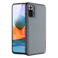 Dux Ducis Fino case covered with nylon material for Xiaomi Redmi Note 10 Pro blue
