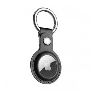 Dux Ducis PU leather key ring keychain case for Apple AirTag black