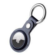 Dux Ducis PU leather key ring keychain case for Apple AirTag blue