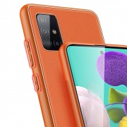 Dux Ducis Yolo elegant case made of soft TPU and PU leather for Samsung Galaxy A51 orange