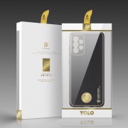 Dux Ducis Yolo elegant case made of soft TPU and PU leather for Samsung Galaxy A72 4G black