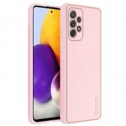 Dux Ducis Yolo elegant case made of soft TPU and PU leather for Samsung Galaxy A72 4G pink