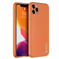 Dux Ducis Yolo elegant case made of soft TPU and PU leather for iPhone 11 Pro Max orange