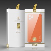 Dux Ducis Yolo elegant case made of soft TPU and PU leather for iPhone 11 Pro Max orange