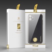 Dux Ducis Yolo elegant case made of soft TPU and PU leather for iPhone 11 black