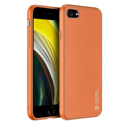 Dux Ducis Yolo elegant case made of soft TPU and PU leather for iPhone SE 2020 / iPhone 8 / iPhone 7 orange