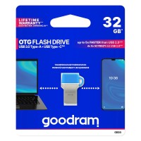 Goodram pendrive 32 GB USB 3.2 Gen 1 60 MB/s (rd) - 20 MB/s (wr) flash drive blue (ODD3-0320B0R11)