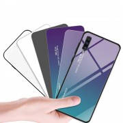 Gradient Glass Durable Cover with Tempered Glass Back Samsung Galaxy A50s / Galaxy A50 / Galaxy A30s black-red