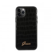 Guess Croco Back Cover Δερματίνης Μαύρο (iPhone 11 Pro)