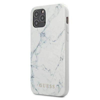 Guess Marble Back Cover Πλαστικό Λευκό (iPhone 12 mini)