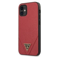 Guess Saffiano V Stitch Back Cover Πλαστικό Kόκκινο (iPhone 12 mini)