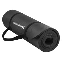 Gymnastic non slip mat for exercising 181 cm x 63 cm x 1 cm black (WNSP-BLAC)