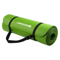 Gymnastic non slip mat for exercising 181 cm x 63 cm x 1 cm green (WNSP-GREE)