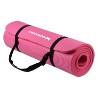 Gymnastic non slip mat for exercising 181 cm x 63 cm x 1 cm pink (WNSP-PINK)