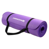 Gymnastic non slip mat for exercising 181 cm x 63 cm x 1 cm violet (WNSP-PURP)