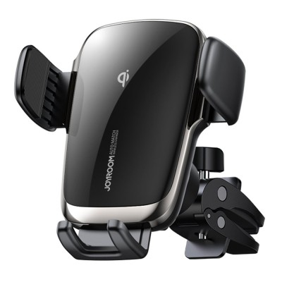Joyroom Qi wireless 15 W automatic car charger electric phone holder (air vent) black (JR-ZS248)