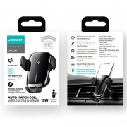 Joyroom Qi wireless 15 W automatic car charger electric phone holder (air vent) black (JR-ZS248)