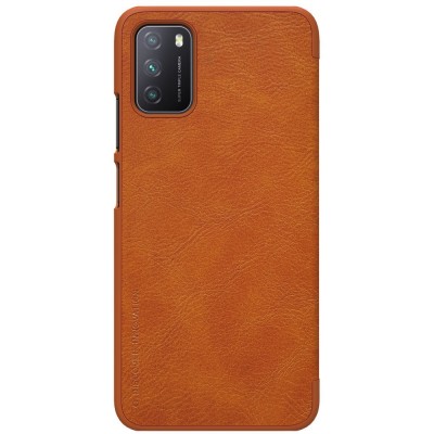 Nillkin Qin original leather case cover for Xiaomi Poco M3 brown