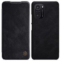 Nillkin Qin original leather case cover for Xiaomi Redmi K40 Pro+ / K40 Pro / K40 / Poco F3 / Mi 11i black