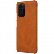 Nillkin Qin original leather case cover for Xiaomi Redmi K40 Pro+ / K40 Pro / K40 / Poco F3 / Mi 11i brown