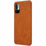 Nillkin Qin original leather case cover for Xiaomi Redmi Note 10 5G brown