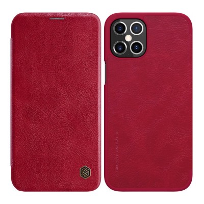 Nillkin Qin original leather case cover for iPhone 12 Pro Max red