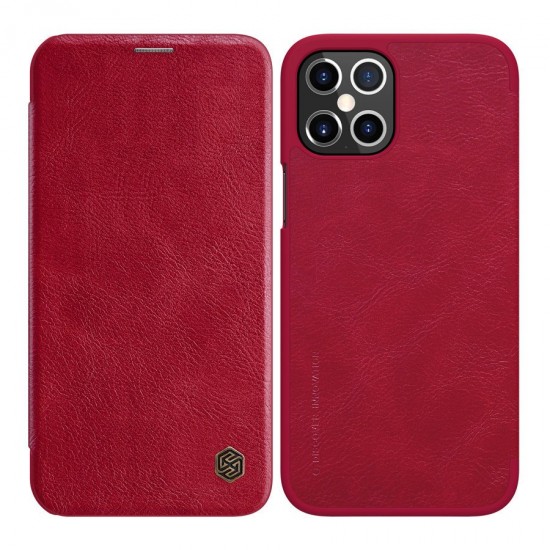 Nillkin Qin original leather case cover for iPhone 12 Pro Max red