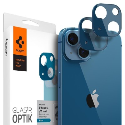 SPIGEN OPTIK.TR CAMERA PROTECTOR 2-PACK IPHONE 13 MINI / 13 BLUE COVER