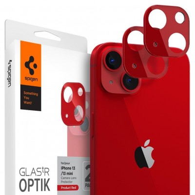 OSŁONA APARATU SPIGEN OPTIK.TR CAMERA PROTECTOR 2-PACK IPHONE 13 MINI / 13 RED