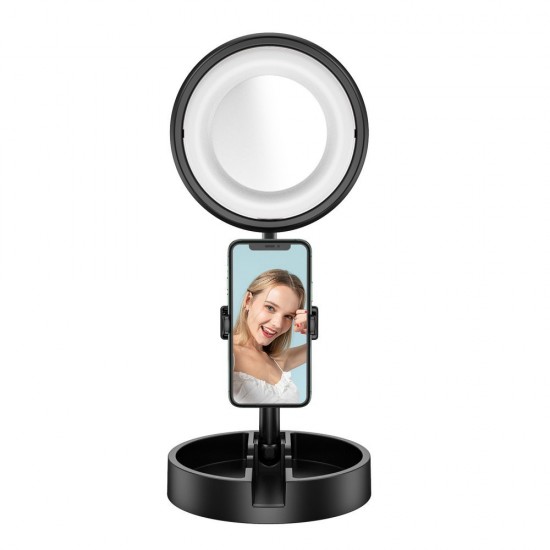 Dropship 6'' Ring Light Overhead Phone Mount LED Circle Lights 360°  Adjustable Shooting Arm Dimmable For Video Recording, Live Streaming,  YouTube, Makeup, Instagram, TIK Tok 5Core Ring Mob ST to Sell Online