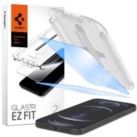 SZKŁO HARTOWANE SPIGEN GLAS.TR ”EZ FIT” 2-PACK IPHONE 13 / 13 PRO ANTIBLUE