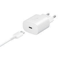 Samsung travel wall charger 25W USB Type C + USB Cable Type C 1M white (EP-TA800XWEGWW)