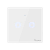 Sonoff T0EU2C-TX two-channel touch Wi-Fi wireless wall smart switches white (IM190314010)