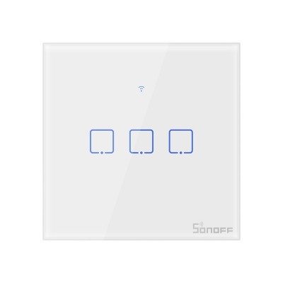 Sonoff T0EU3C-TX three-channel touch Wi-Fi wireless wall smart switches white (IM190314011)
