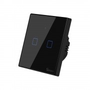 Sonoff T3EU2C-TX two-channel touch Wi-Fi wireless wall smart switches RF 433 MHz black (IM190314019)