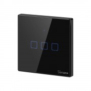 Sonoff T3EU3C-TX three-channel touch Wi-Fi wireless wall smart switches RF 433 MHz black (IM190314020)