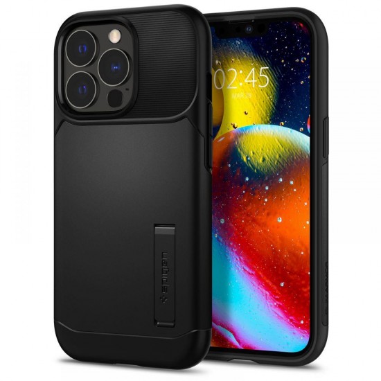 Spigen Slim Armor Case Cover for iPhone 13 Pro Armor Cover Stand Black