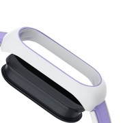 Strap Dual Color replacement band strap for Xiaomi Mi Band 6 / 5 / 4 / 3 white-purple