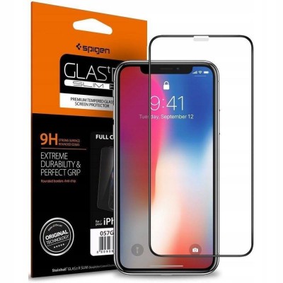 TEMPERED GLASS SPIGEN GLASS FC IPHONE XR BLACK