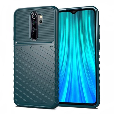 Thunder Case Flexible Tough Rugged Cover TPU Case for Xiaomi Redmi 9 green