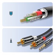 Ugreen 3,5 mm mini jack - 2RCA aucio cable 3m black (10590)