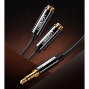 Ugreen 3,5 mm mini jack AUX splitter adapter cable 25cm black (20816)