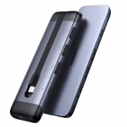 Ugreen 5w1 multifunctional HUB USB Typ C - HDMI / 3x USB 3.2 Gen 1 (5 Gbps) / USB Typ C Power Delivery 100 W 20 V 5 A gray (70408 CM285)
