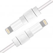 Ugreen 6x protective cable plug cover for Lightning original cable white (40705)