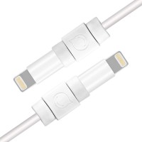 Ugreen 6x protective cable plug cover for Lightning original cable white (40705)