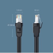 Ugreen Ethernet patchcord cable RJ45 Cat 8 T568B 1m black (70327)