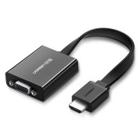 Ugreen HDMI - VGA micro USB / audio 3,5 mm mini jack adapter black (40248)