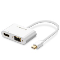 Ugreen HDMI / VGA - mini DisplayPort adapter 4K@30 Hz Full HD 1080p white (MD108 10427)