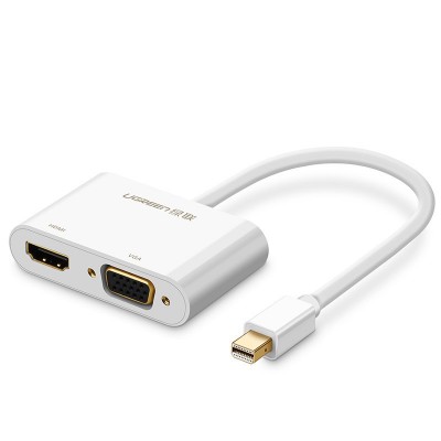 Ugreen HDMI / VGA - mini DisplayPort adapter 4K@30 Hz Full HD 1080p white (MD108 10427)